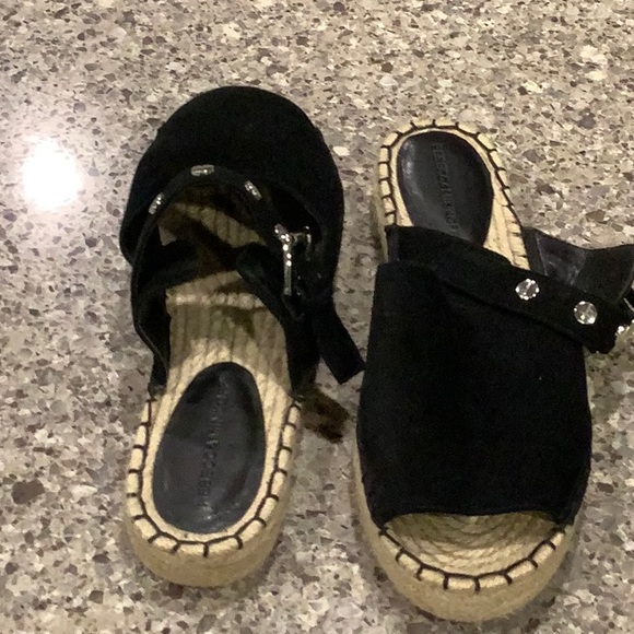 Black suede slides. Rebecca Minkoff. Size 7.5 - Picture 3 of 4